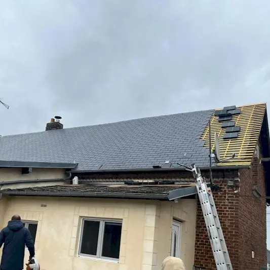 chantier couverture à Chauny