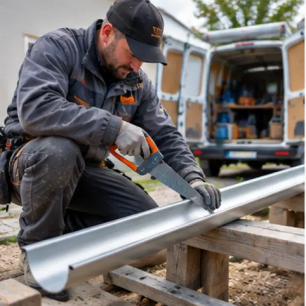 Pose de gouttières en zinc, PVC ou aluminium à Tergnier – Ent. B CAUCHY