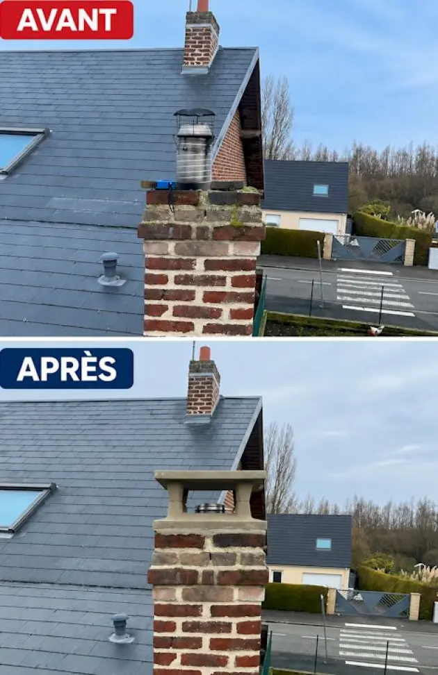 Changement de faîtières à La Fère pour protéger le haut de la toiture – Ent. B CAUCHY