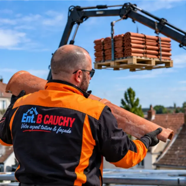 Intervention locale à Sinceny pour la toiture, la façade et les extérieurs – Ent. B CAUCHY